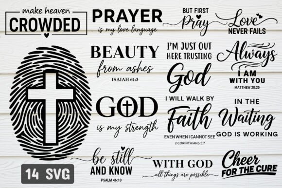 Christian Quotes SVG Bundle for Faith-Focused Content Design