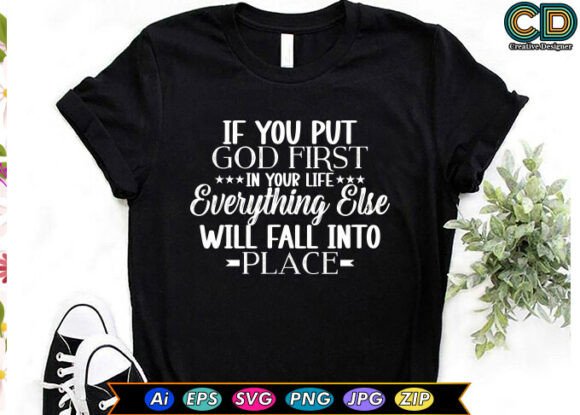 Faith Graphics for Crafts: Put God First Design Review