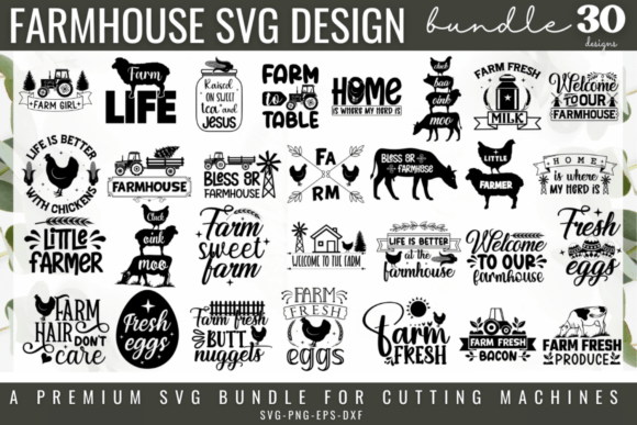 Farmhouse Home Sign SVG Bundle: Graphics for Crafts