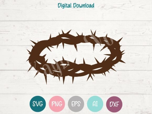 Jesus s Crown of Thorns SVG Graphics for Crafts