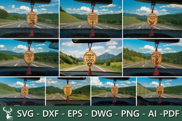 Laser Cut Car Hanger Bundle SVG: Laser Cutting Ornaments
