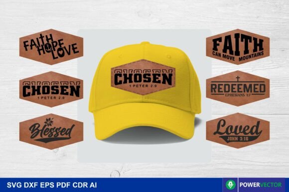 Leather Patch SVG: Bible Verse Graphics for Laser Engraving