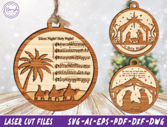 Nativity Ornament SVG Bundle: Laser Cutting Review