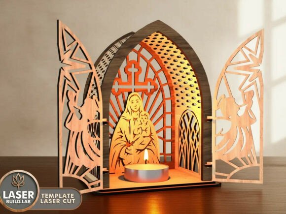 Religious Lantern Nativity Laser Cutting Winter Amp
