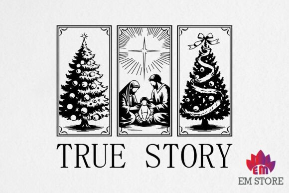 True Story Nativity SVG for Graphics and Crafts